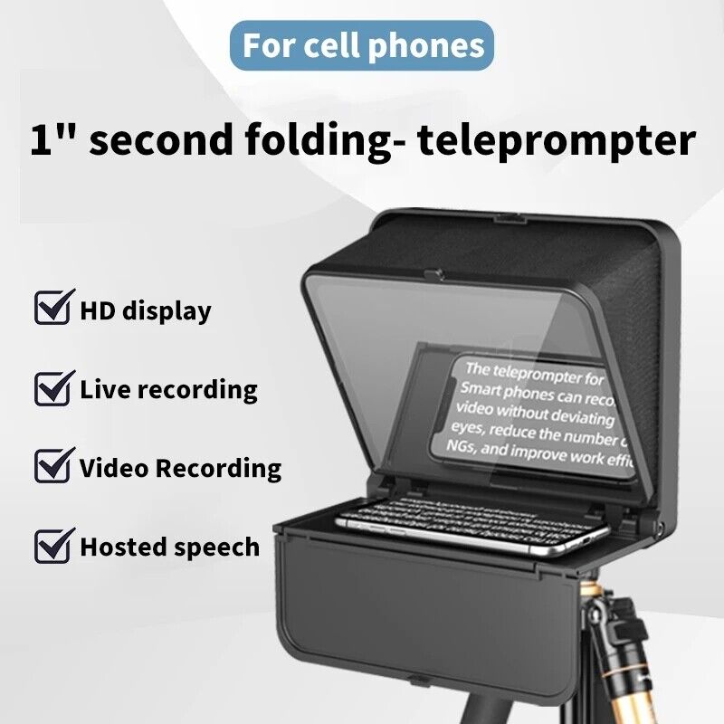LENSGO TC7S Mini Inscriber Video Remote Teleprompter for Smartphone Tablet Live